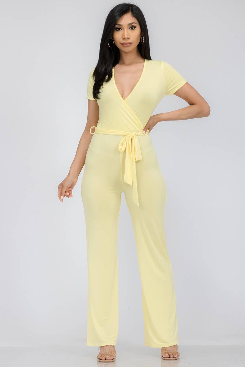 HH557X-SOLID - Wide Leg Jumpsuit