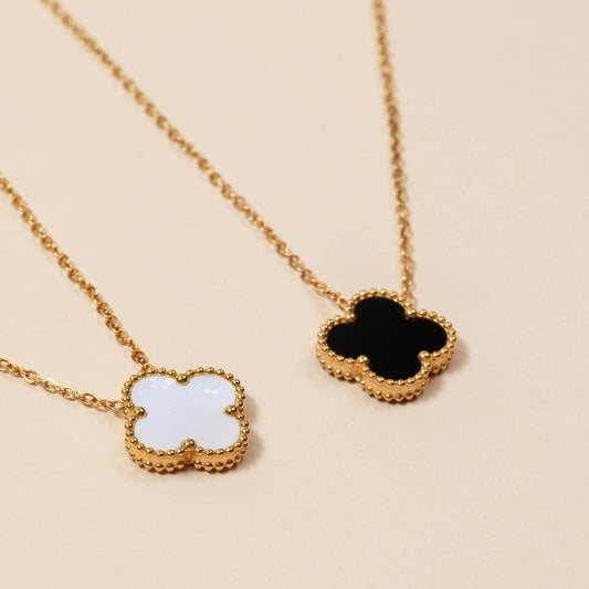 Clover Charms 18K Gold Dip Stainless Steel Necklace