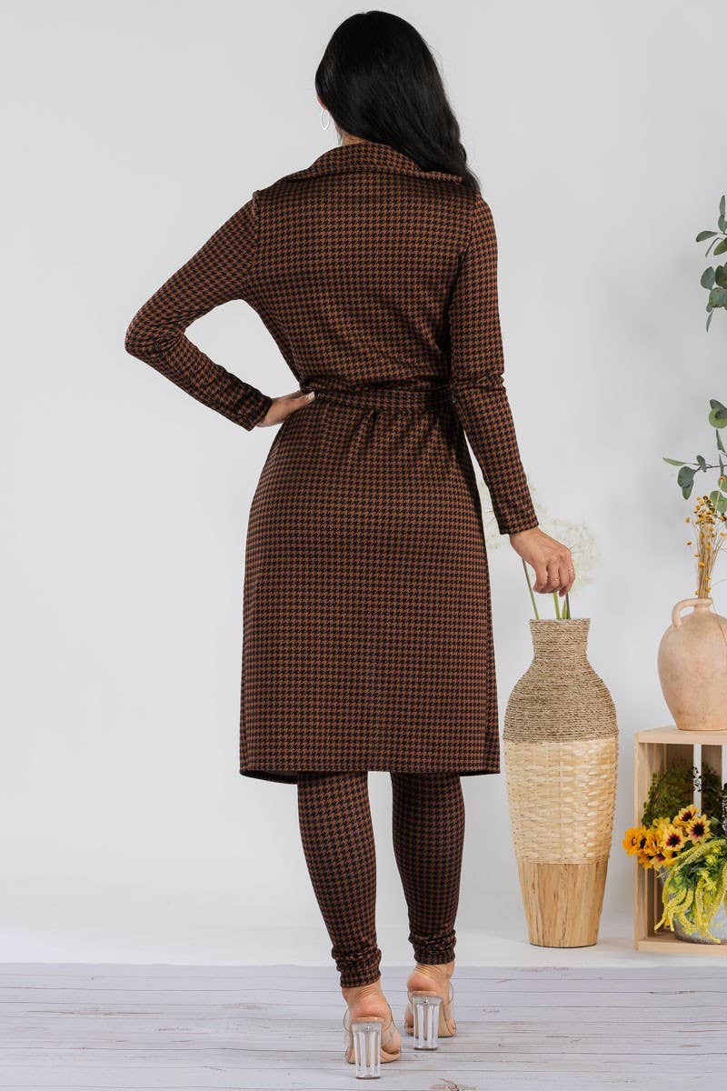 HH577R1-HOUNDSTOOTH - 2 PC Pant Set