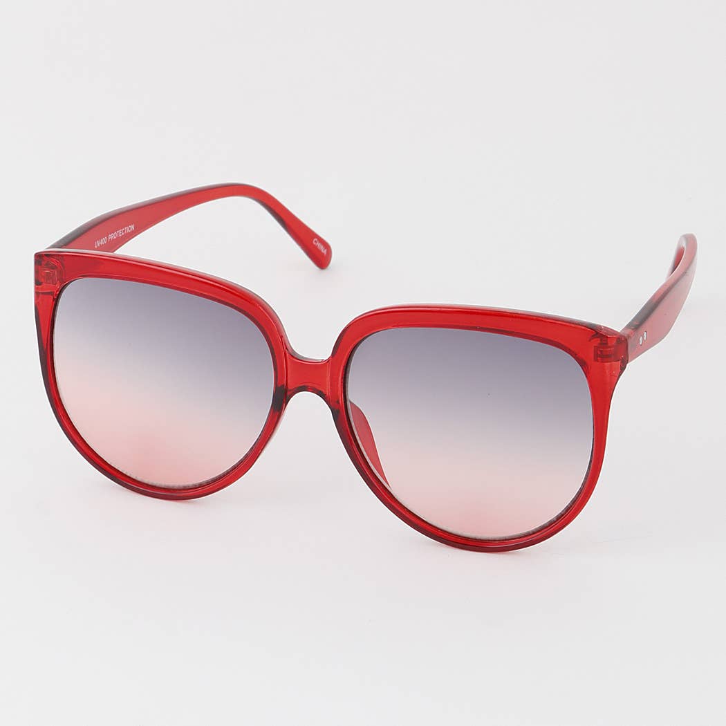 Retro Ombré Round Sunglasses
