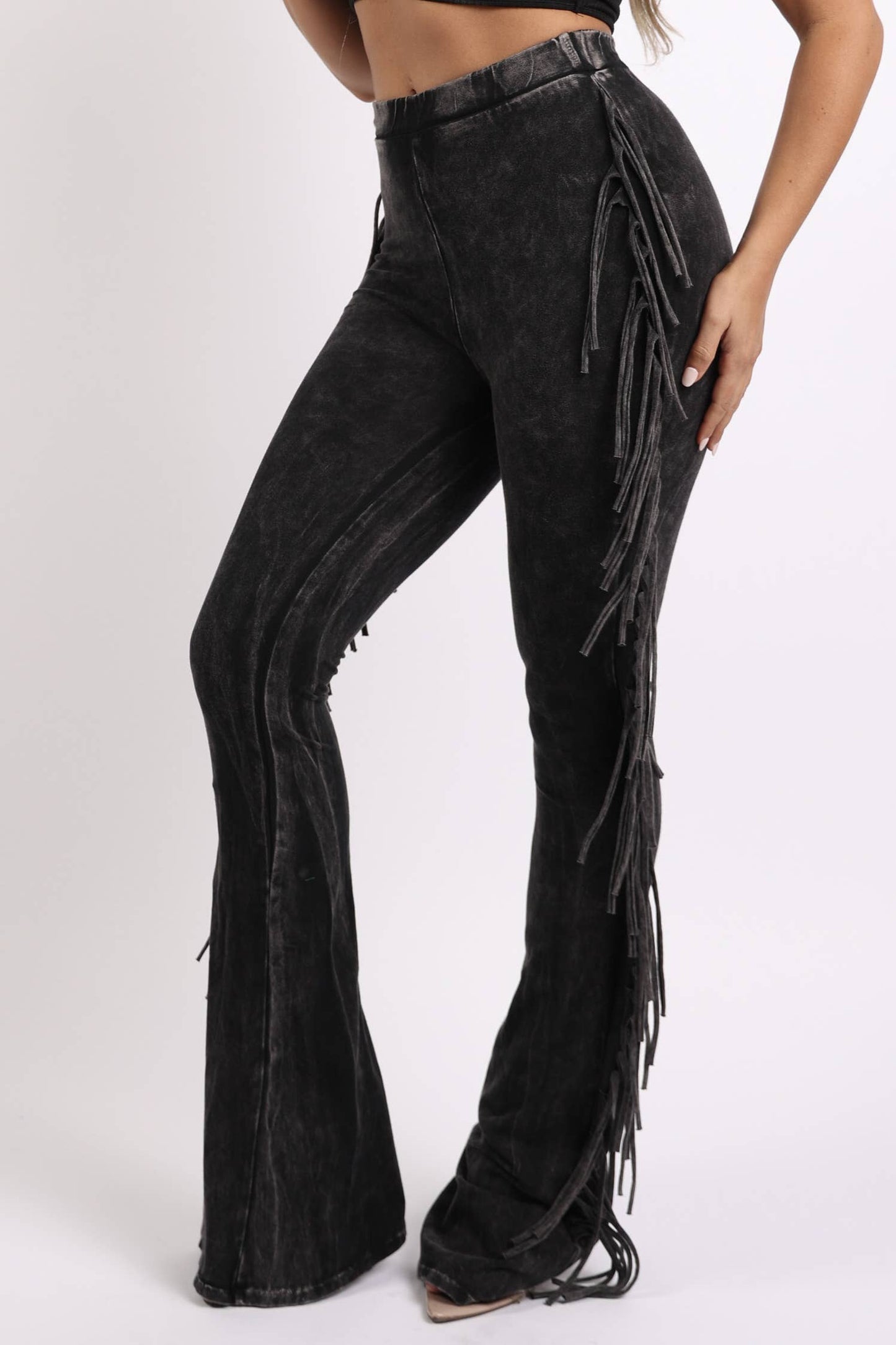 Fringe detailed pants