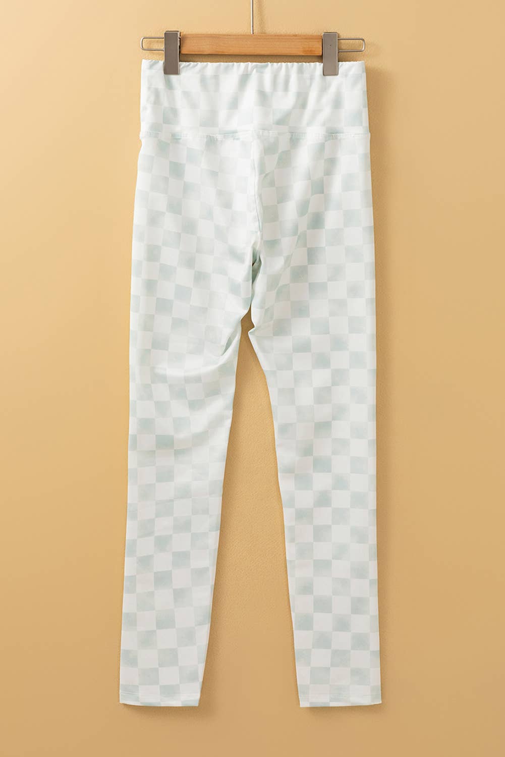 Checkered Pattern High Waist Skinny Leggings