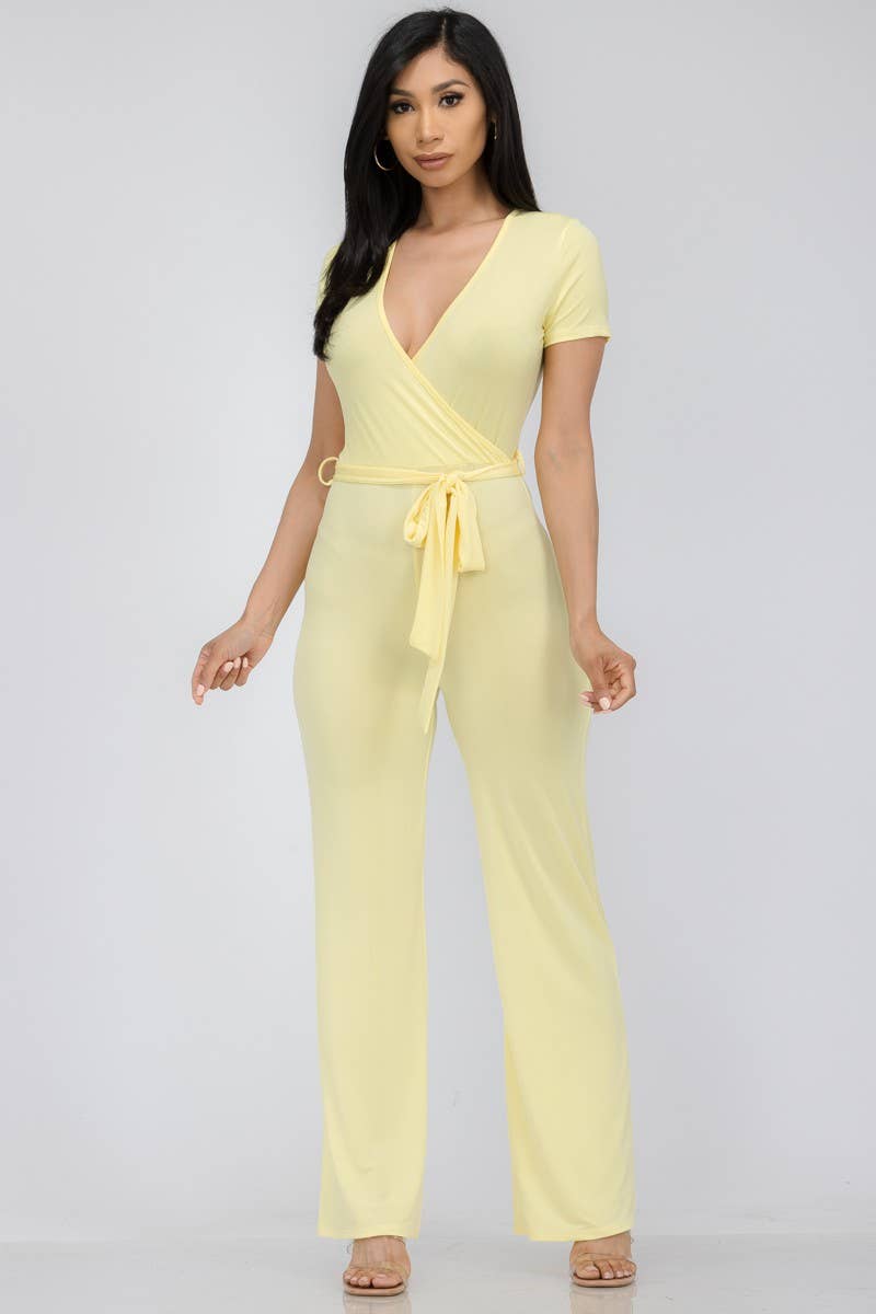 HH557X-SOLID - Wide Leg Jumpsuit