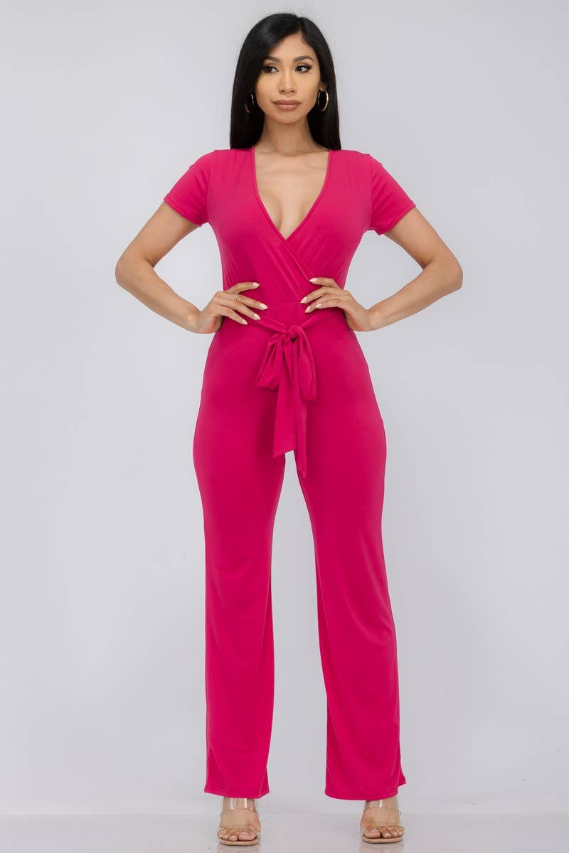 HH557X-SOLID - Wide Leg Jumpsuit
