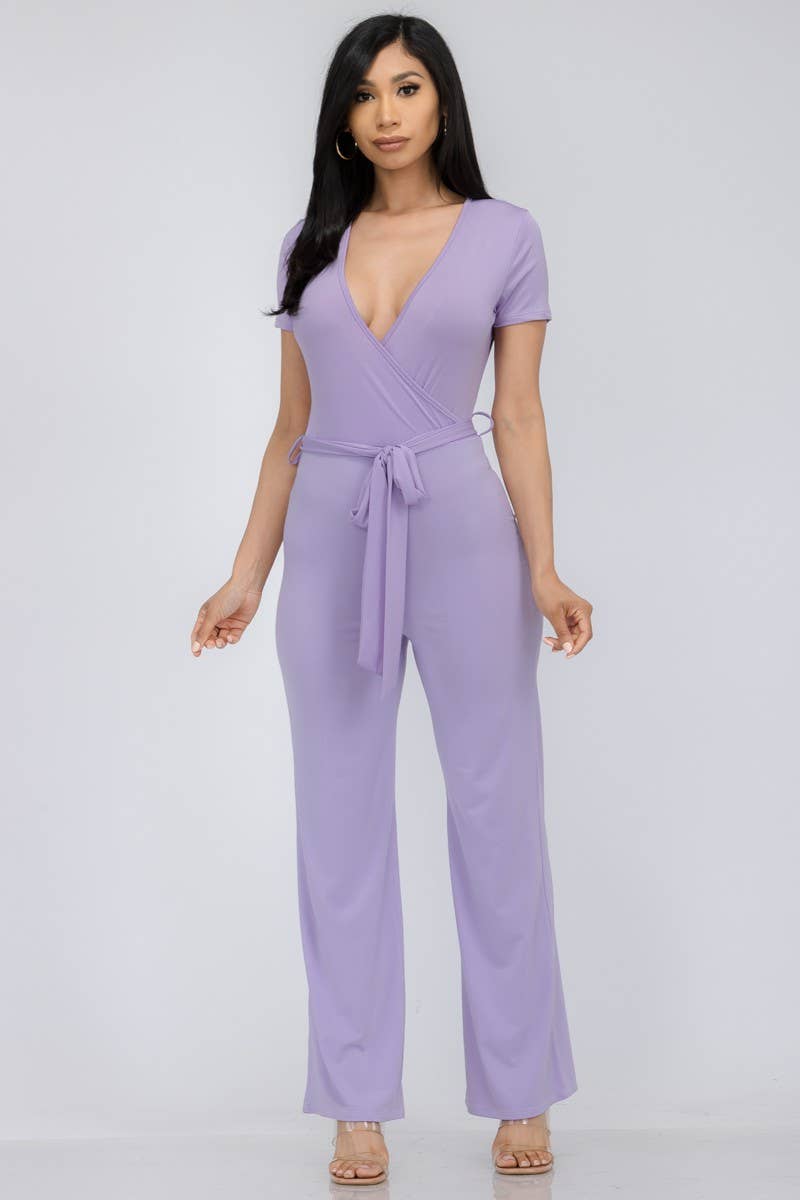 HH557X-SOLID - Wide Leg Jumpsuit