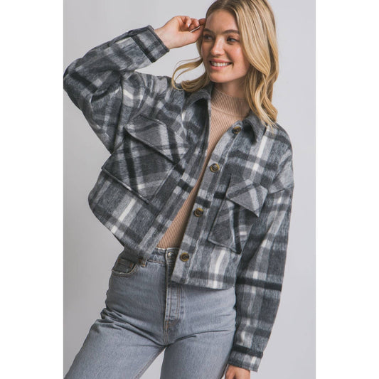 Plaid Cropped Jacket