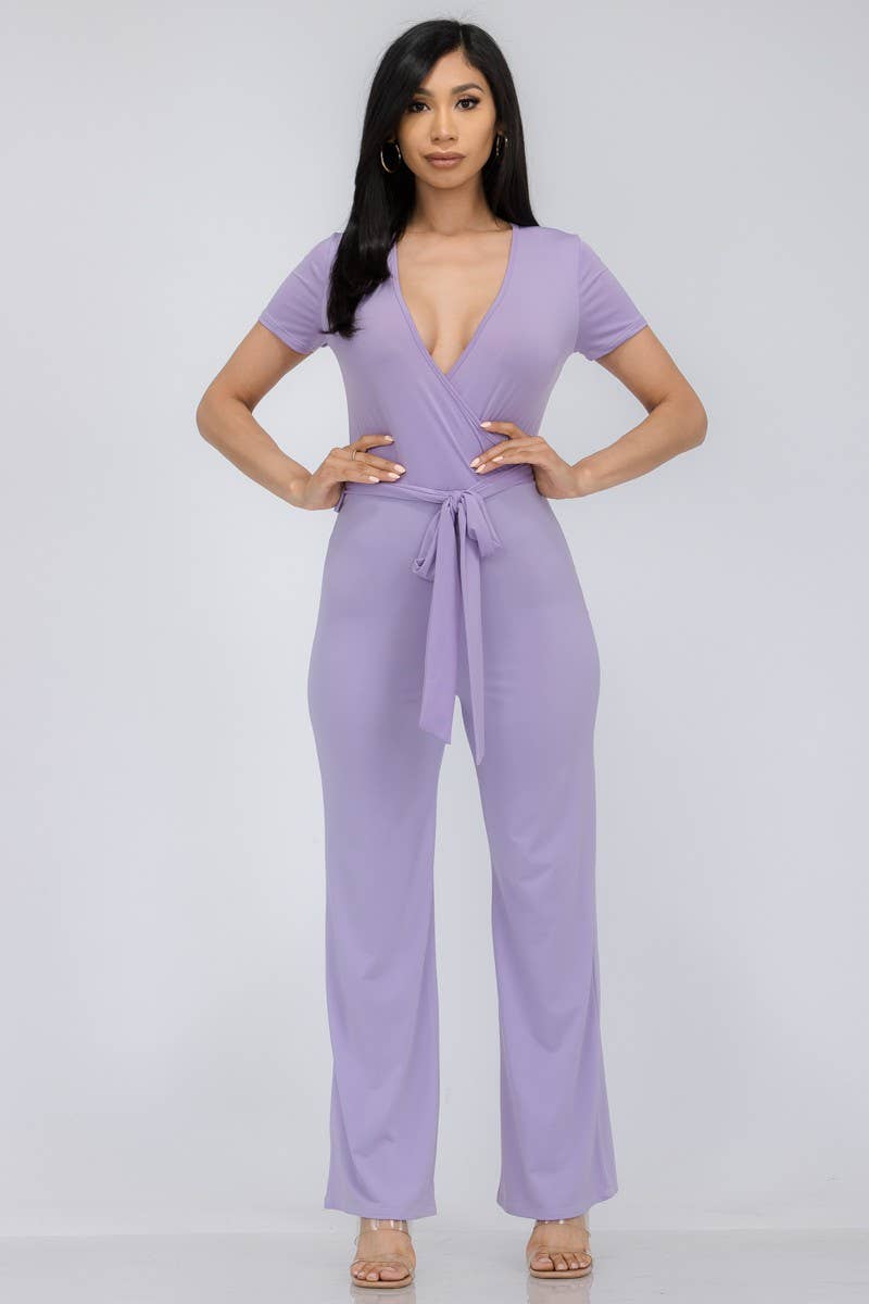 HH557X-SOLID - Wide Leg Jumpsuit