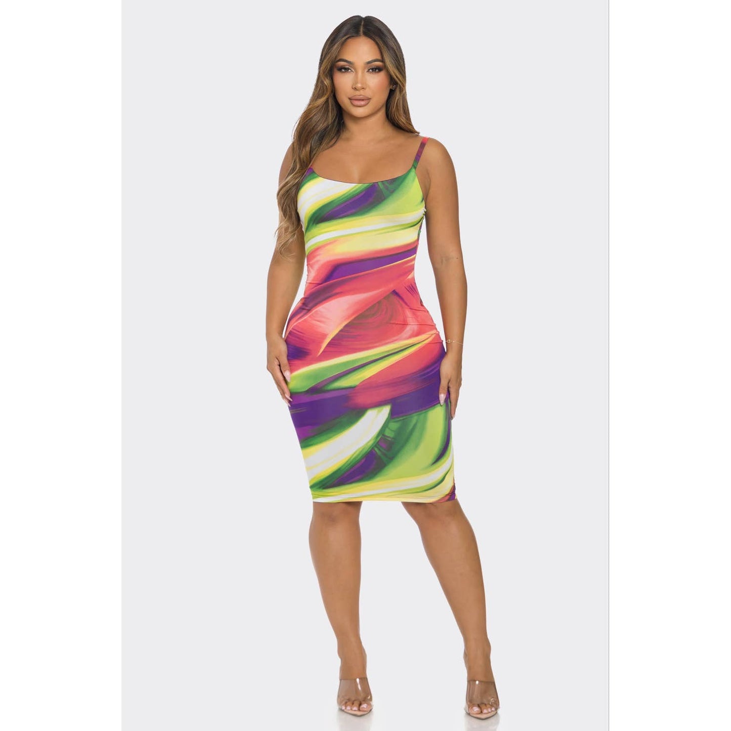 Spa Double Layer Midi Dress