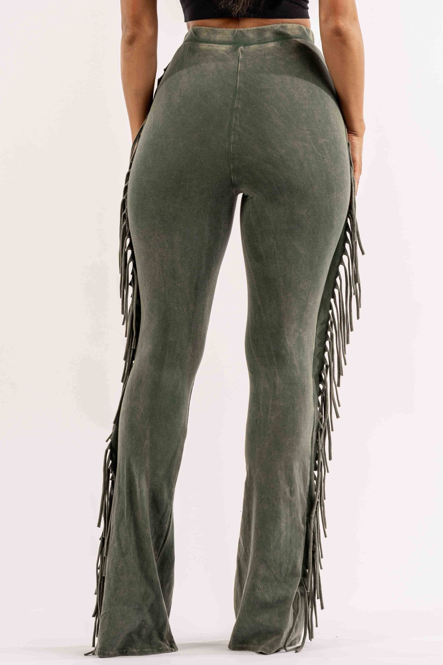 Fringe detailed pants