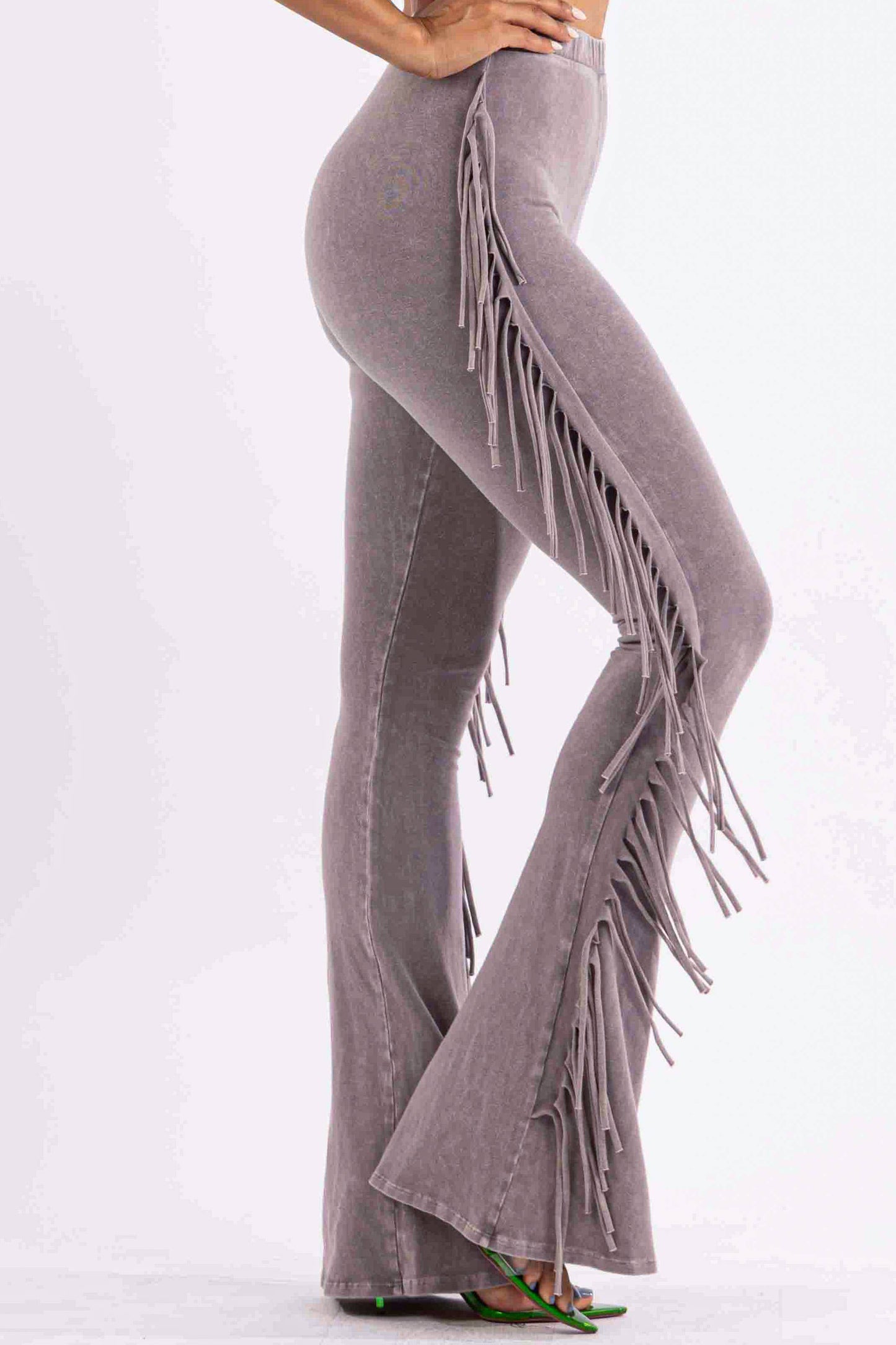 Fringe detailed pants