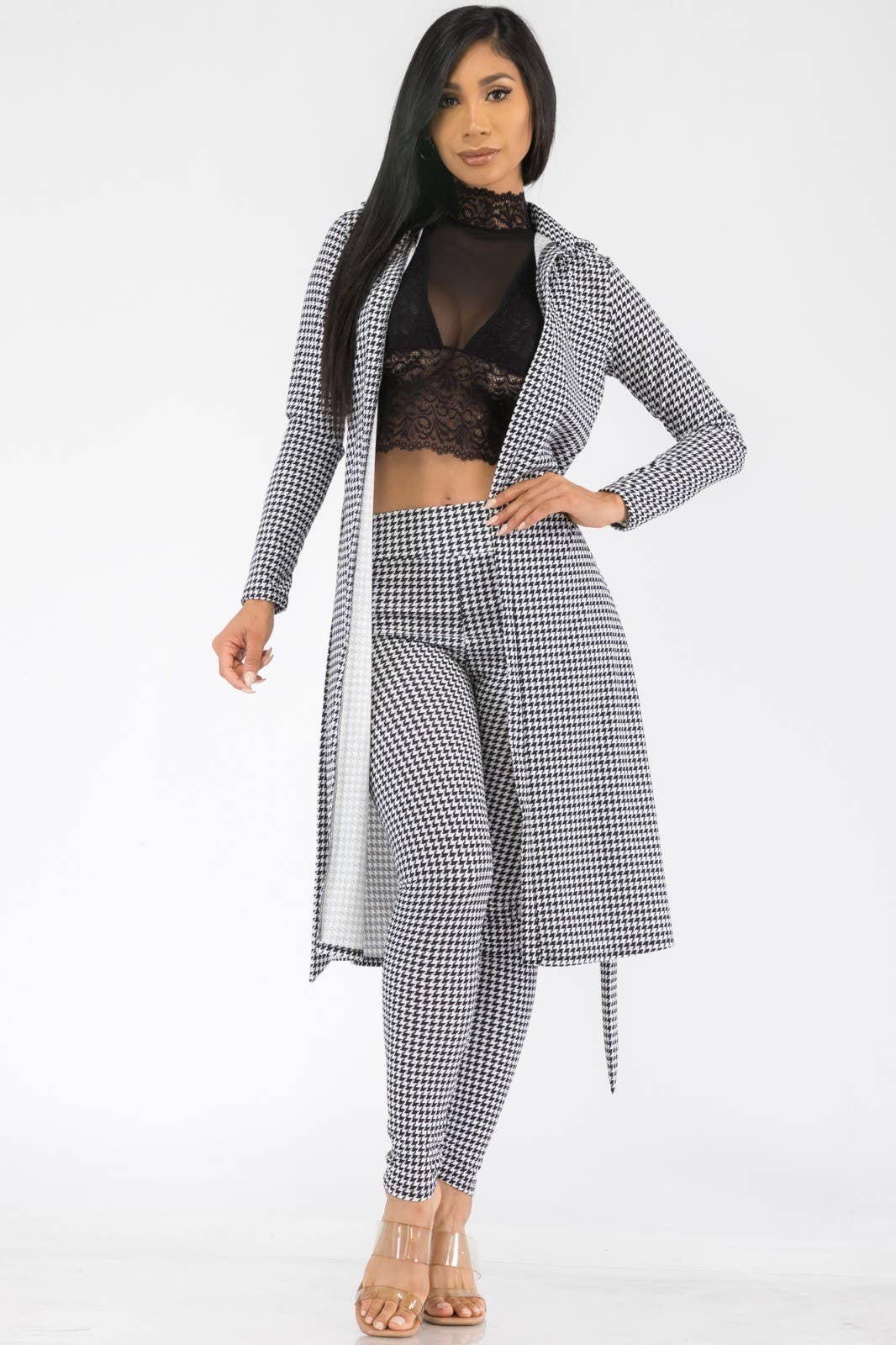 HH577R1-HOUNDSTOOTH - 2 PC Pant Set