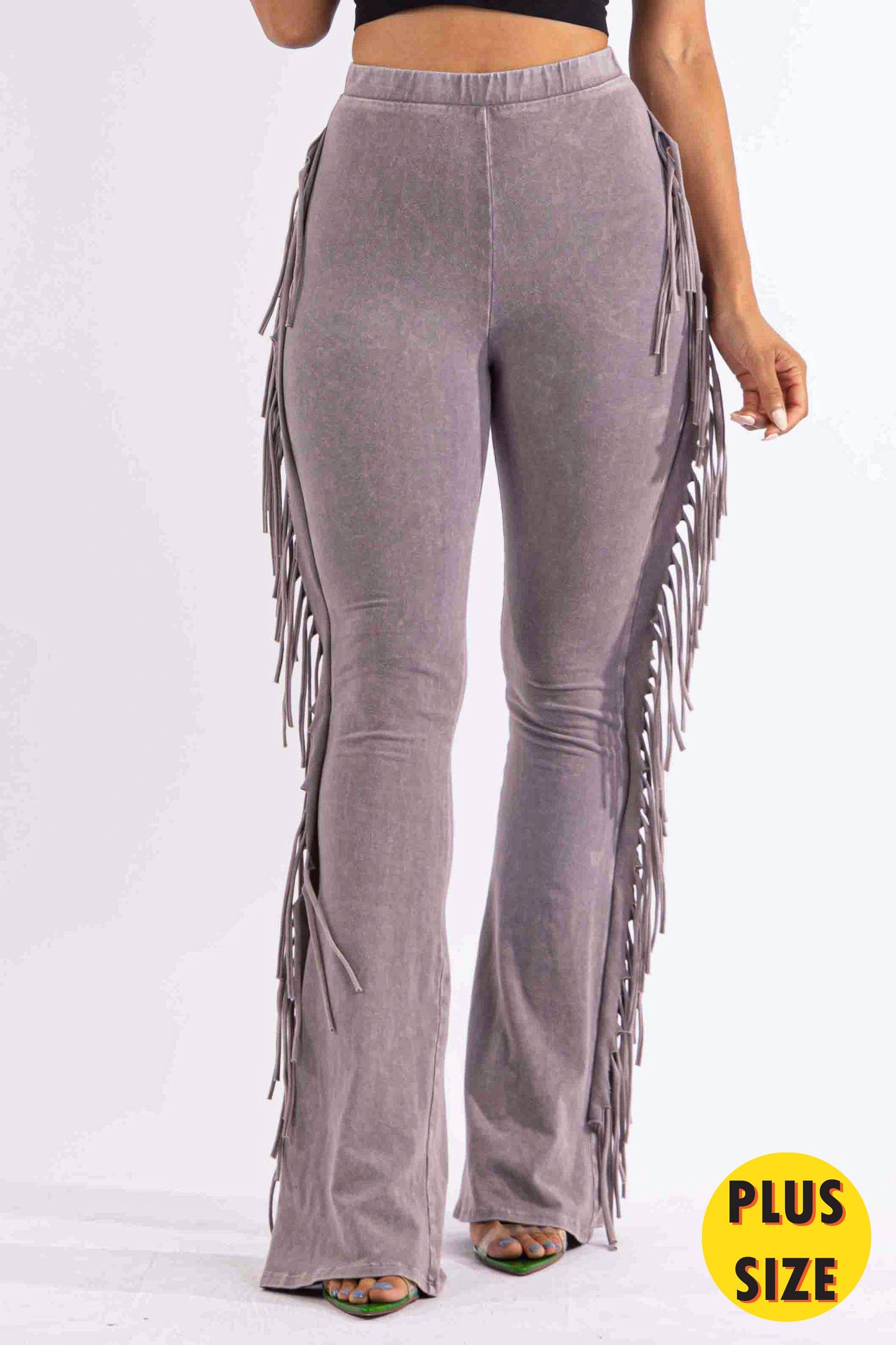 Fringe detailed pants