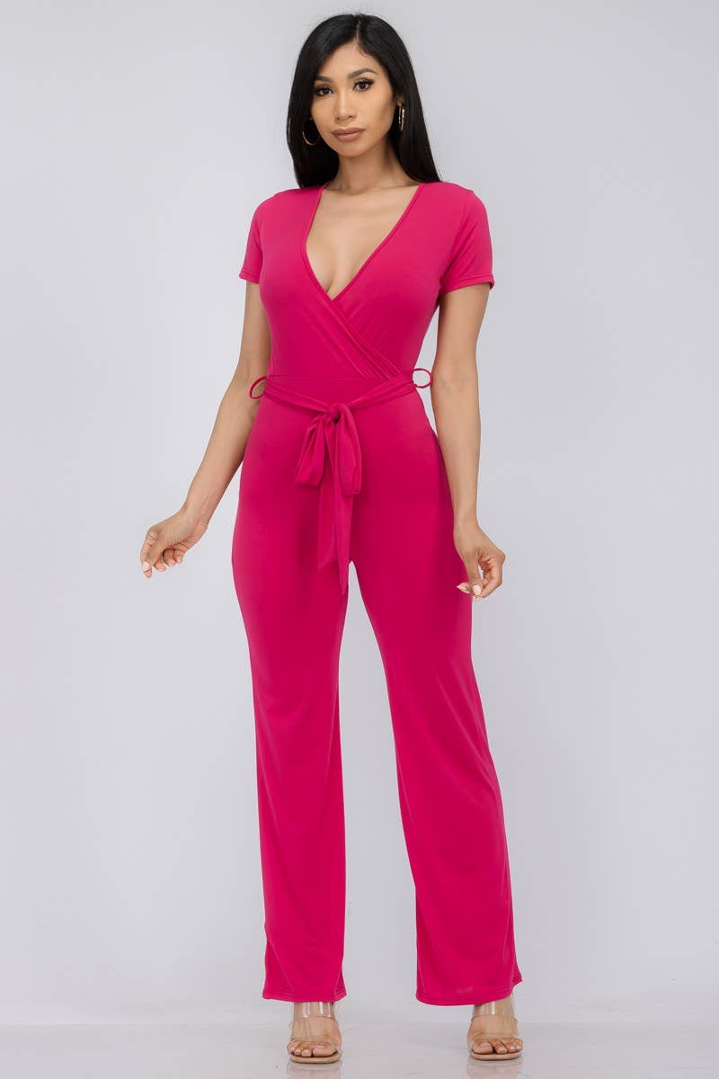 HH557X-SOLID - Wide Leg Jumpsuit