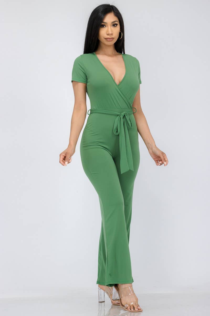 HH557R-SOLID - Wide Leg Jumpsuit