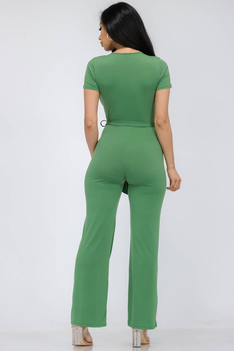 HH557R-SOLID - Wide Leg Jumpsuit