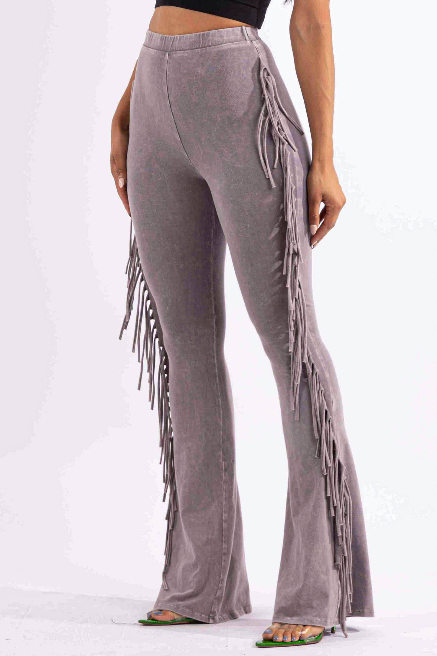 Fringe detailed pants
