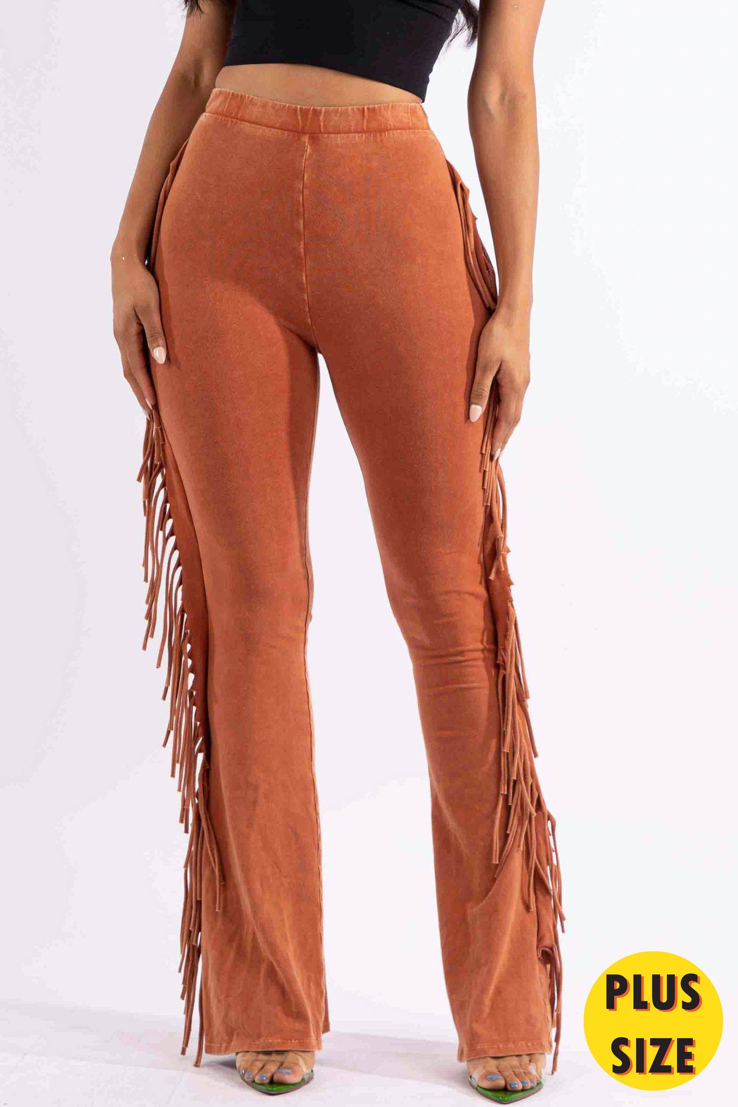 Fringe detailed pants