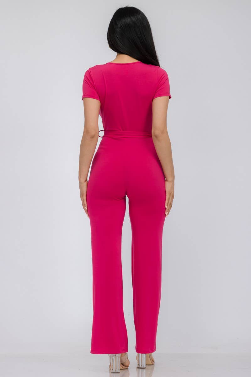 HH557X-SOLID - Wide Leg Jumpsuit
