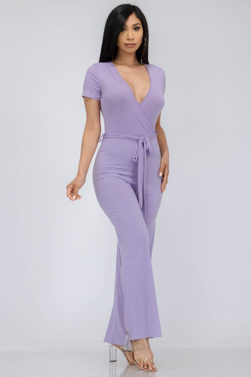 HH557R-SOLID - Wide Leg Jumpsuit