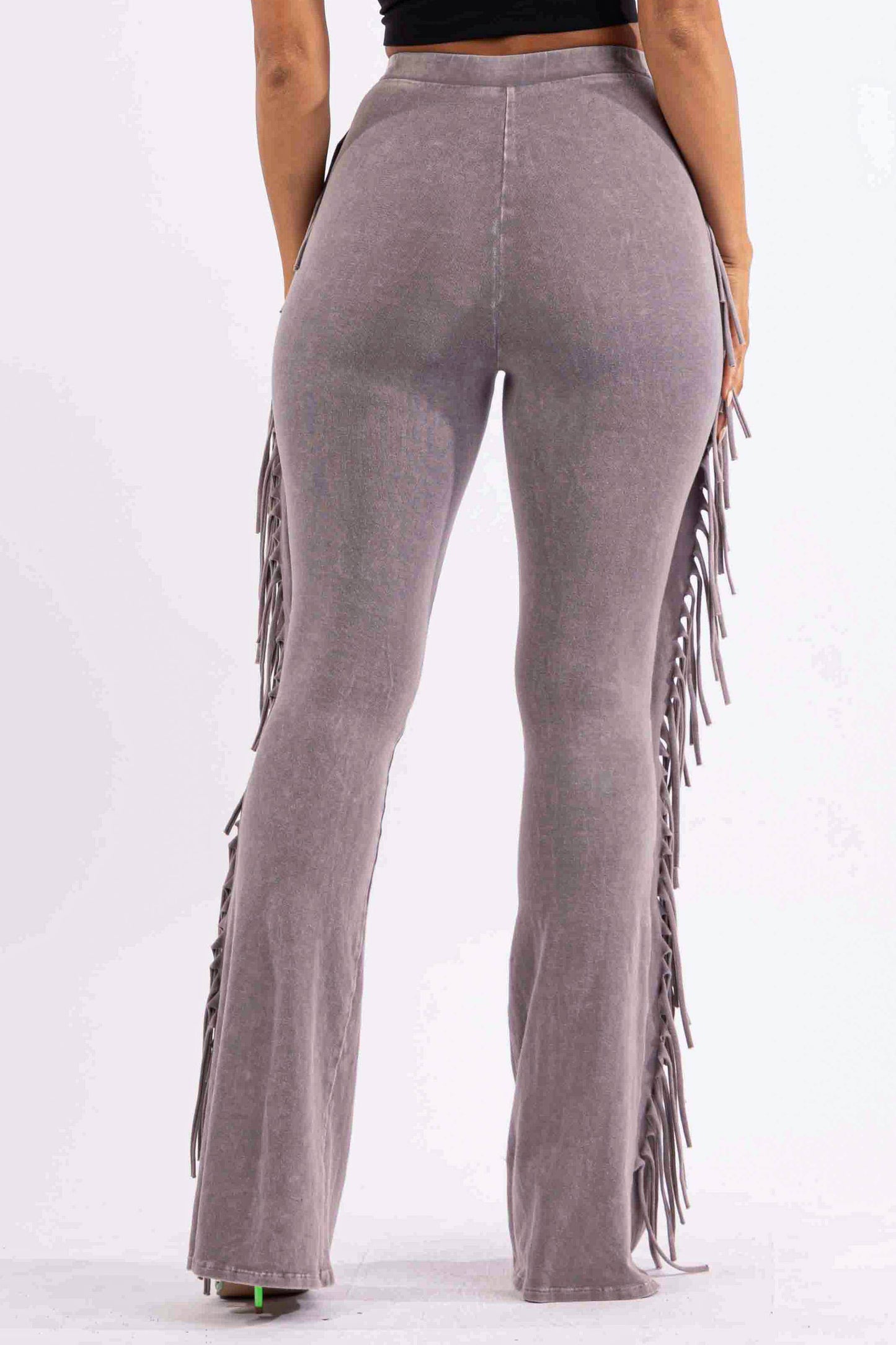 Fringe detailed pants