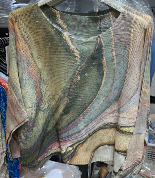 C1006 Tie-dye Printed Spring Long Sleeves Sweater