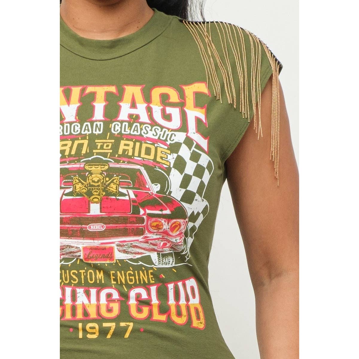 ROUND NECK SLEEVELESS MINI DRESS WITH GRAPHIC