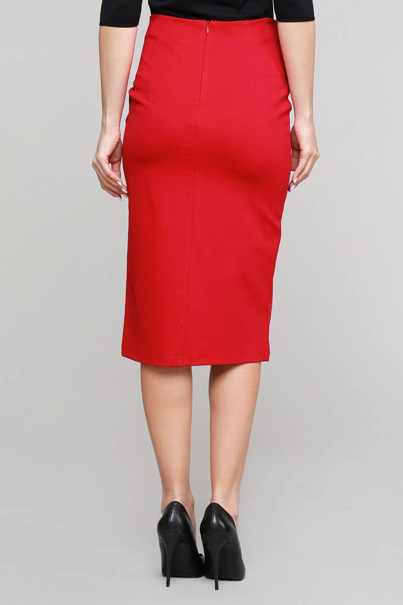 SA115 BUCKLE DETAIL SKIRT