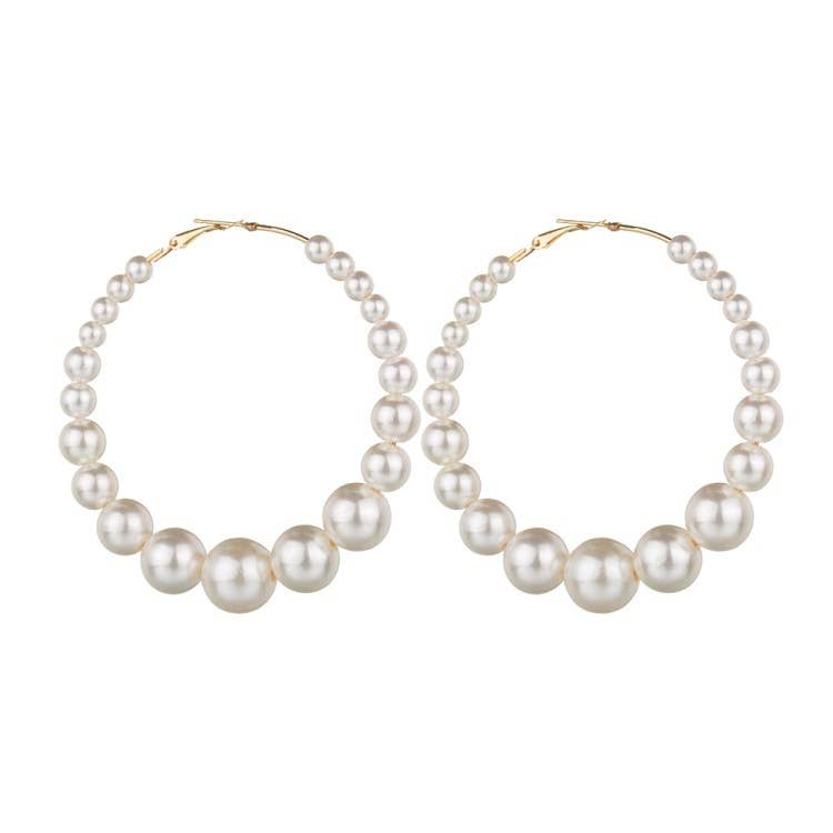 Pearl Hoop Earrings