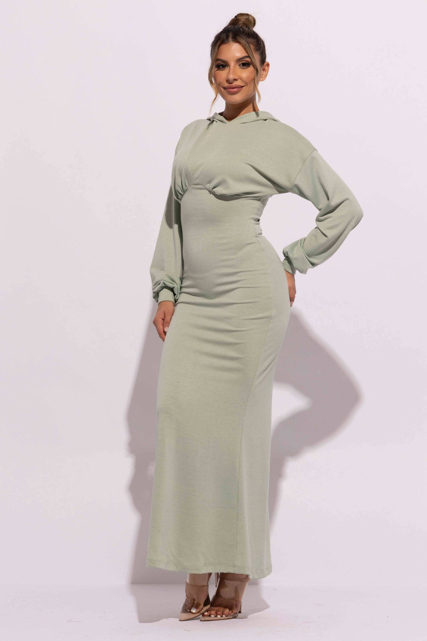 Plus Hoodie Maxi Dress