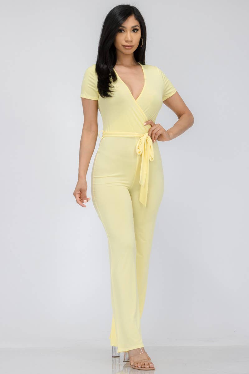 HH557X-SOLID - Wide Leg Jumpsuit