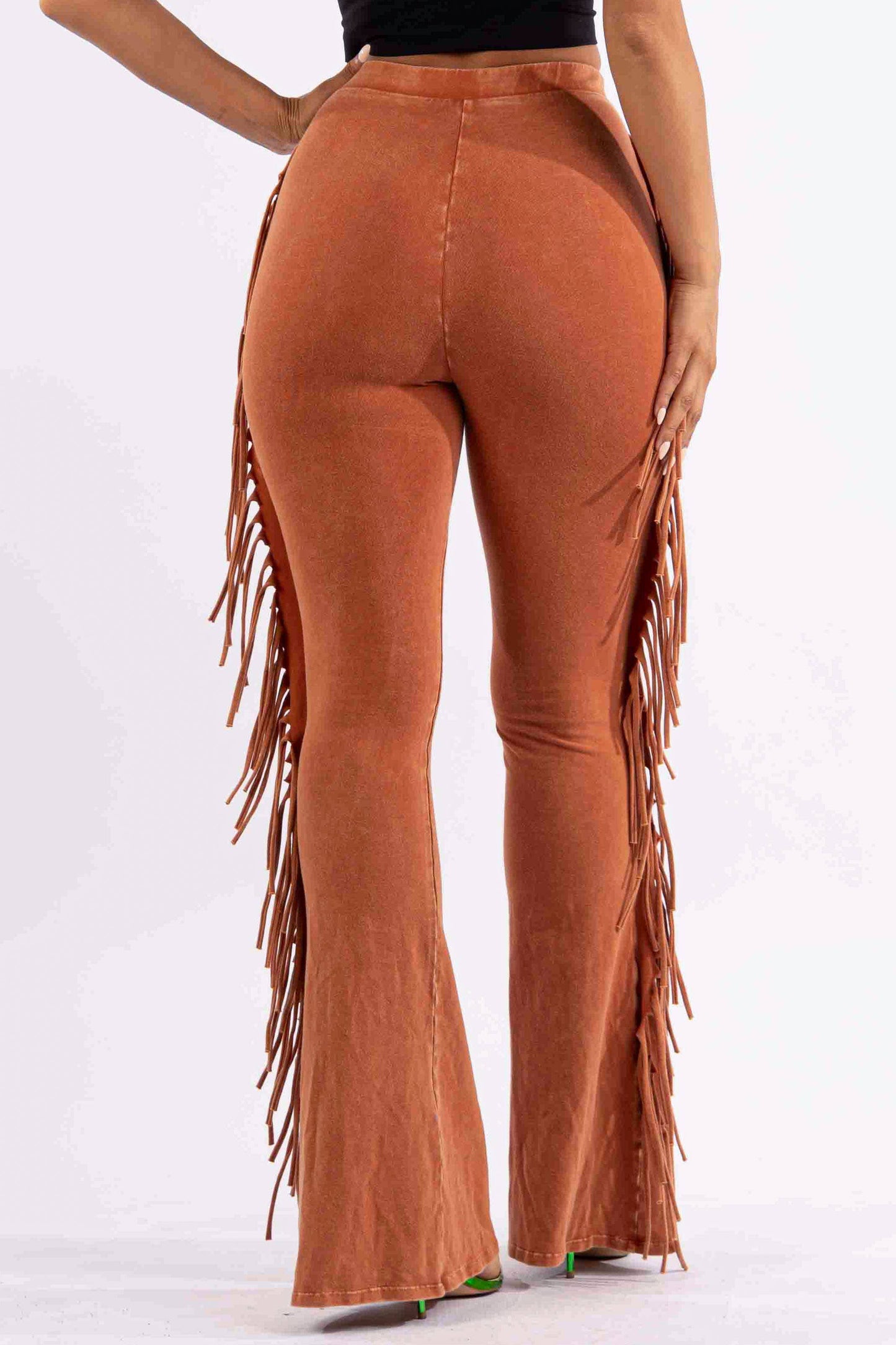 Fringe detailed pants