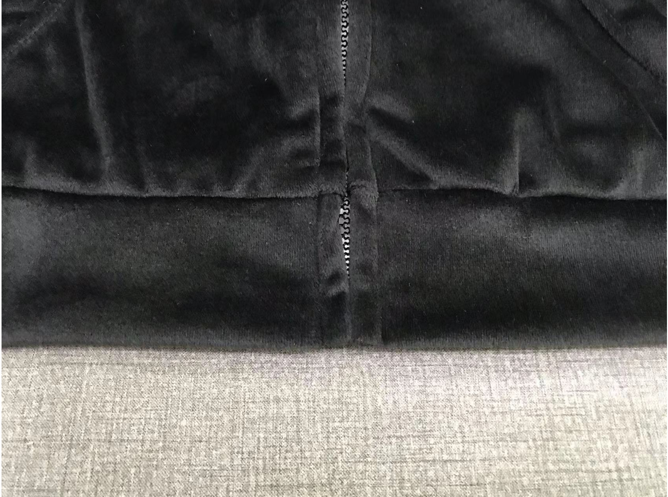 Sweetkama Ladies Zipper Hooded Coat Pockets Pants Velvet Set