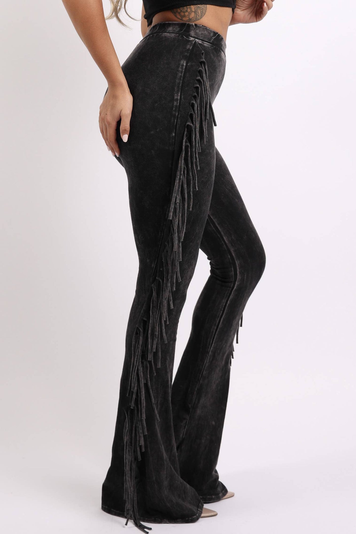 Fringe detailed pants