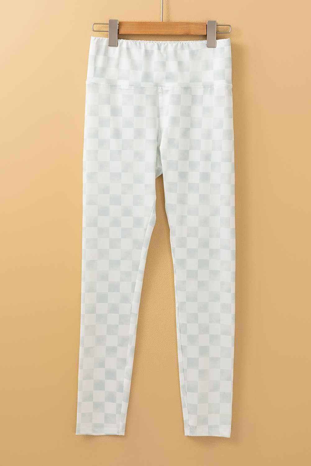 Checkered Pattern High Waist Skinny Leggings