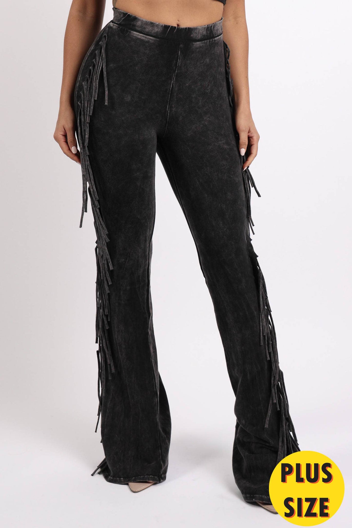 Fringe detailed pants