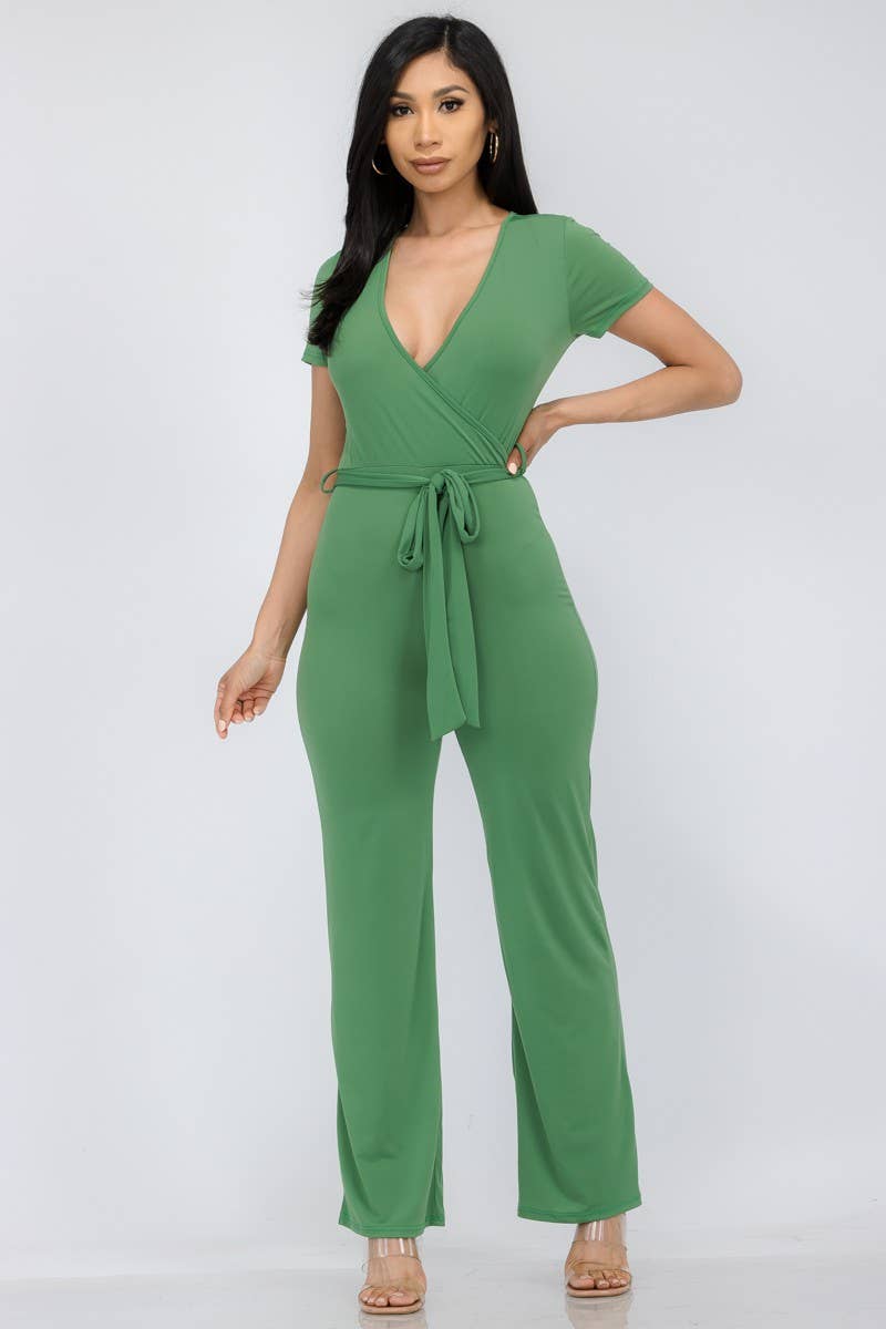 HH557X-SOLID - Wide Leg Jumpsuit