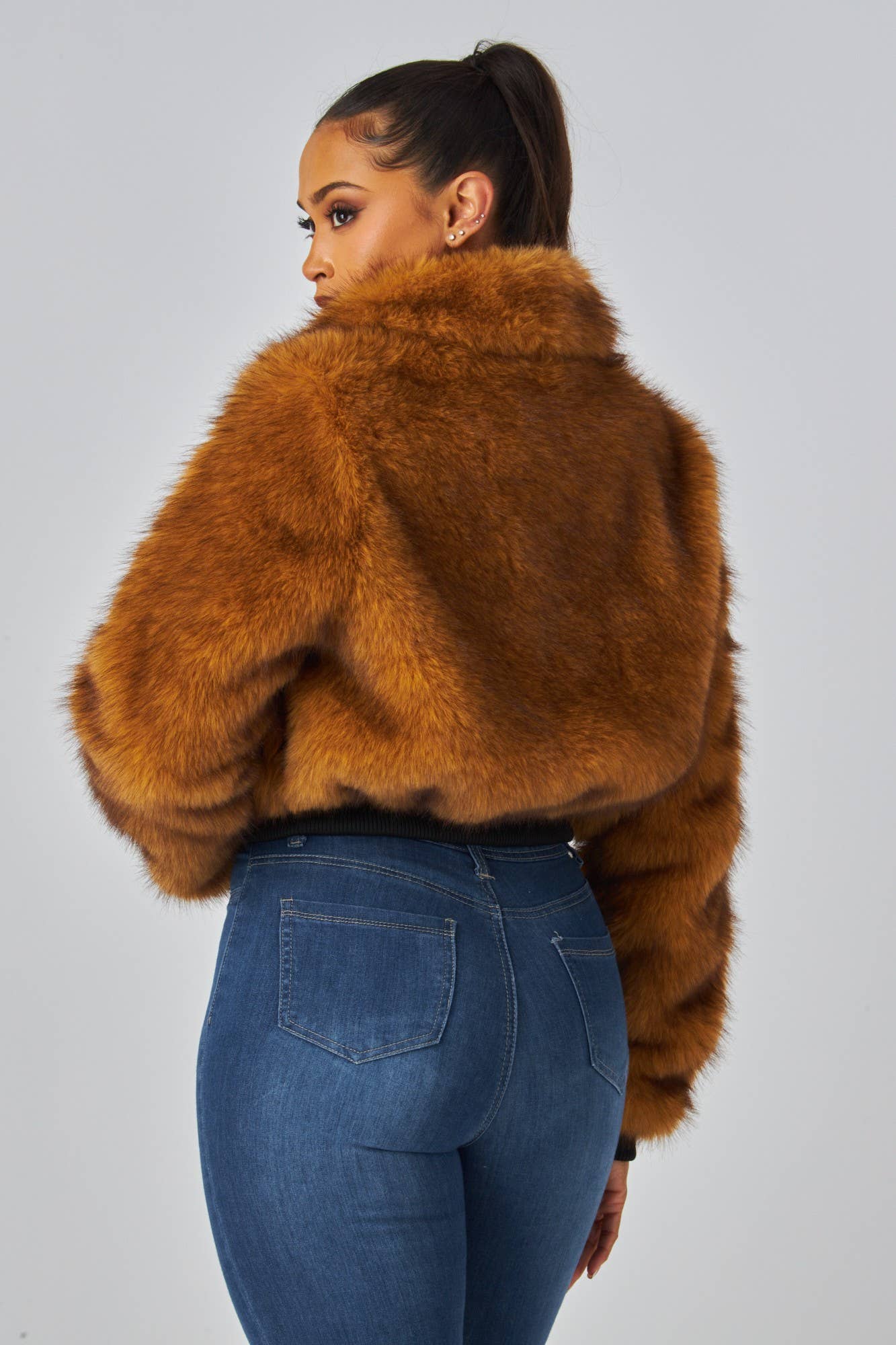 Faux Fur Bomber Jacket