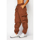 CARGO JOGGER PANTS: BLACK / S