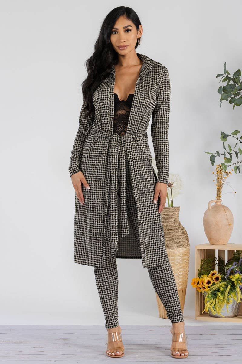 HH577R1-HOUNDSTOOTH - 2 PC Pant Set