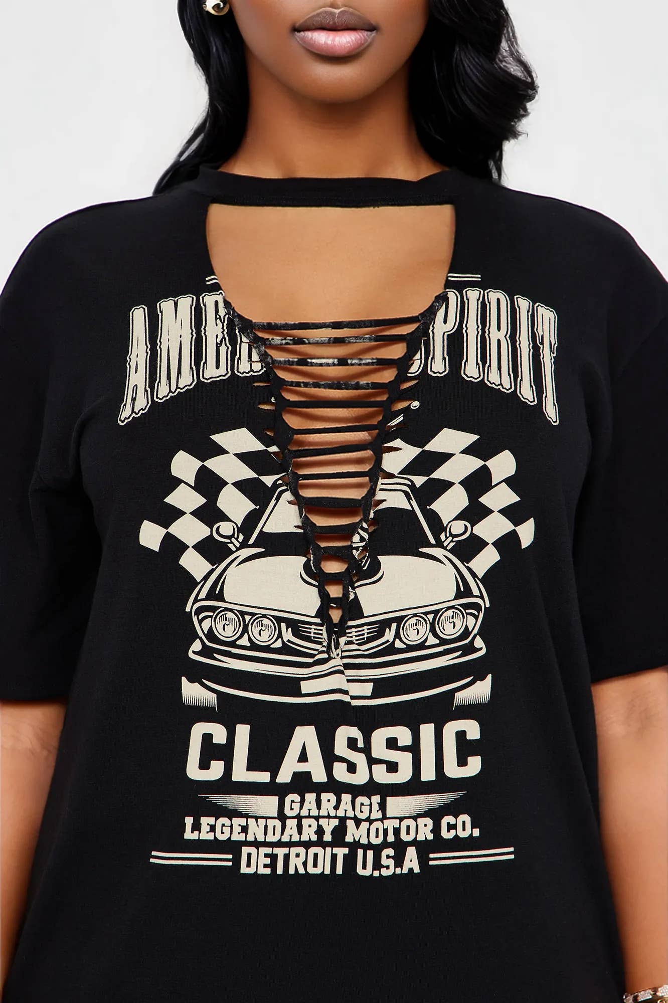 CAR RACING MINI T-SHIRT DRESS