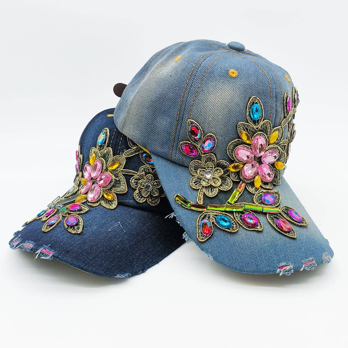 Women's Patch Baseball Cap Rhinestone Sun Hat_CWAH1000