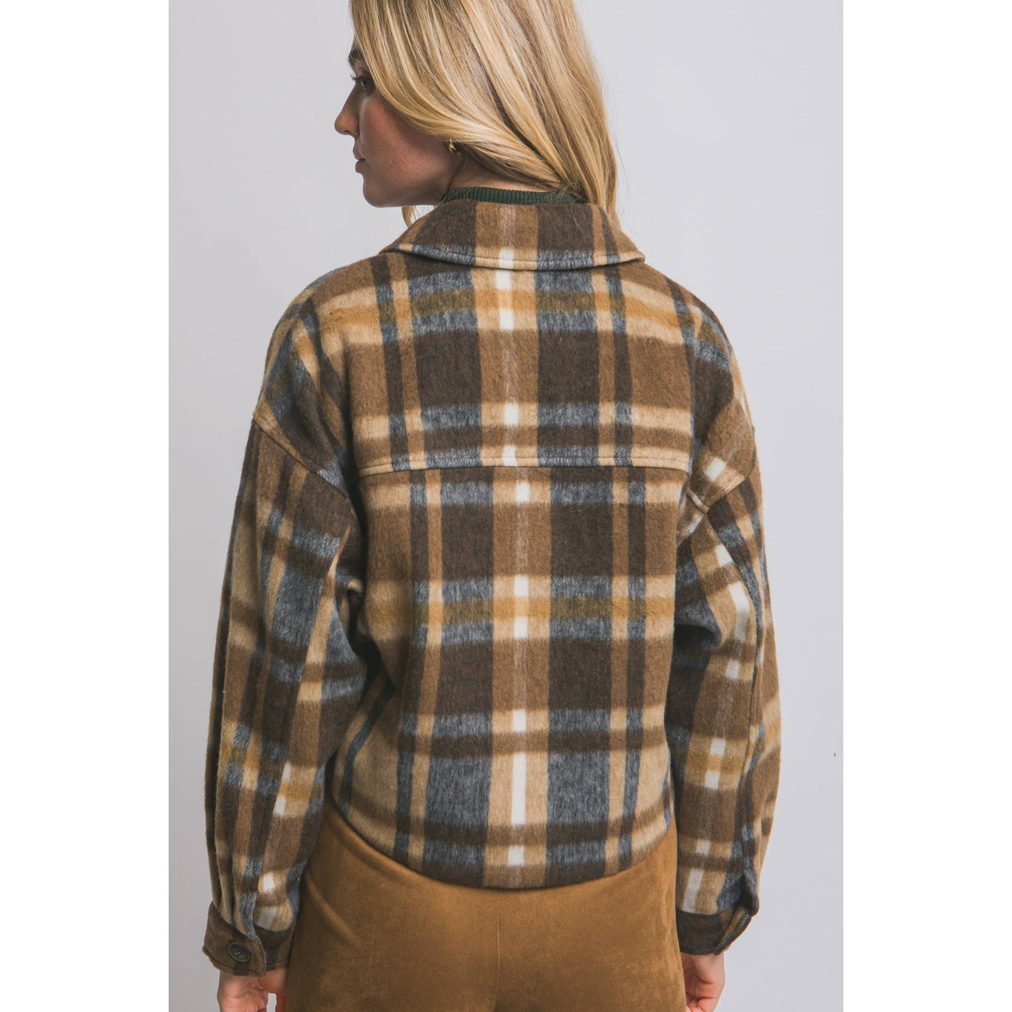 Plaid Cropped Jacket