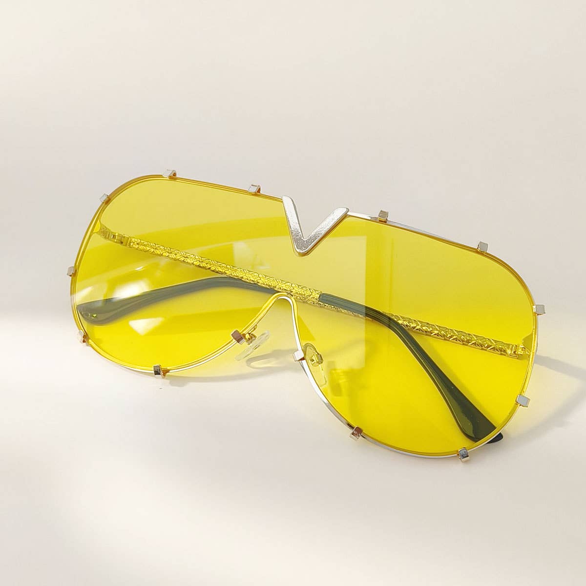 METAL FRAME ONE-PIECE LENSES SUNGLASSES_CWASG0370