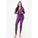 ZIP UP CABLE HOODIE SWEATER SET: HEATHER GREY / L