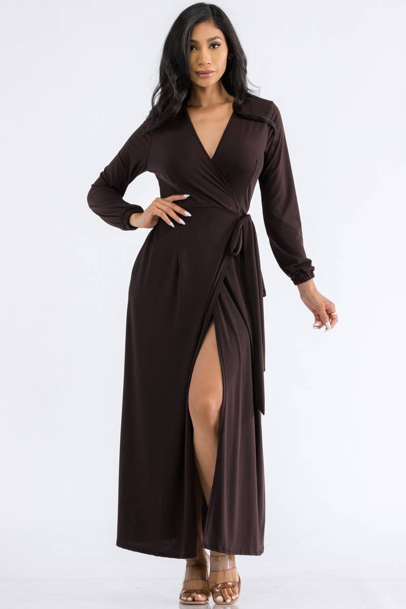 HH548R-LS - Long Sleeve Maxi Dress