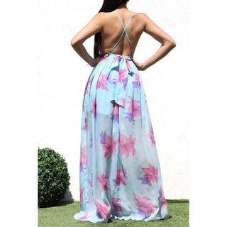 Radiant Crossback Print Maxi Dress