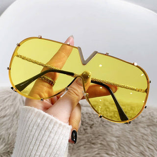 METAL FRAME ONE-PIECE LENSES SUNGLASSES_CWASG0370