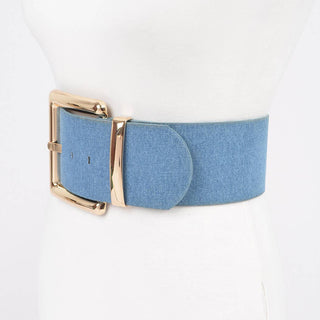 Oversized Metal Buckle Denim Plus Size Waist Belt