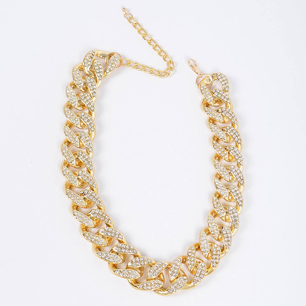 Oversized Stone Chain Necklace