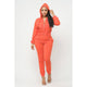 French Terry Drawstring Hoodie and Jogger Set: GREY / S
